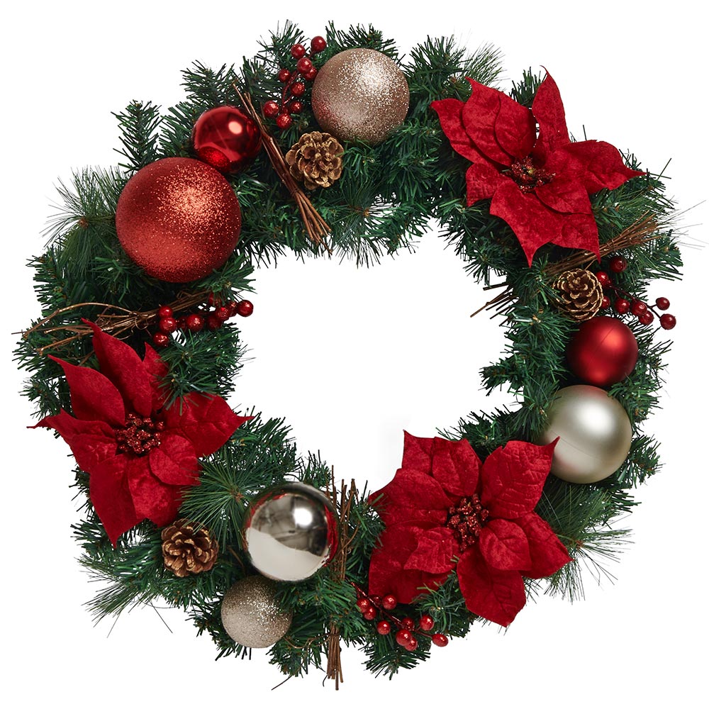 Wilko Merry Make Your Own Wreath Pack Red Image 2