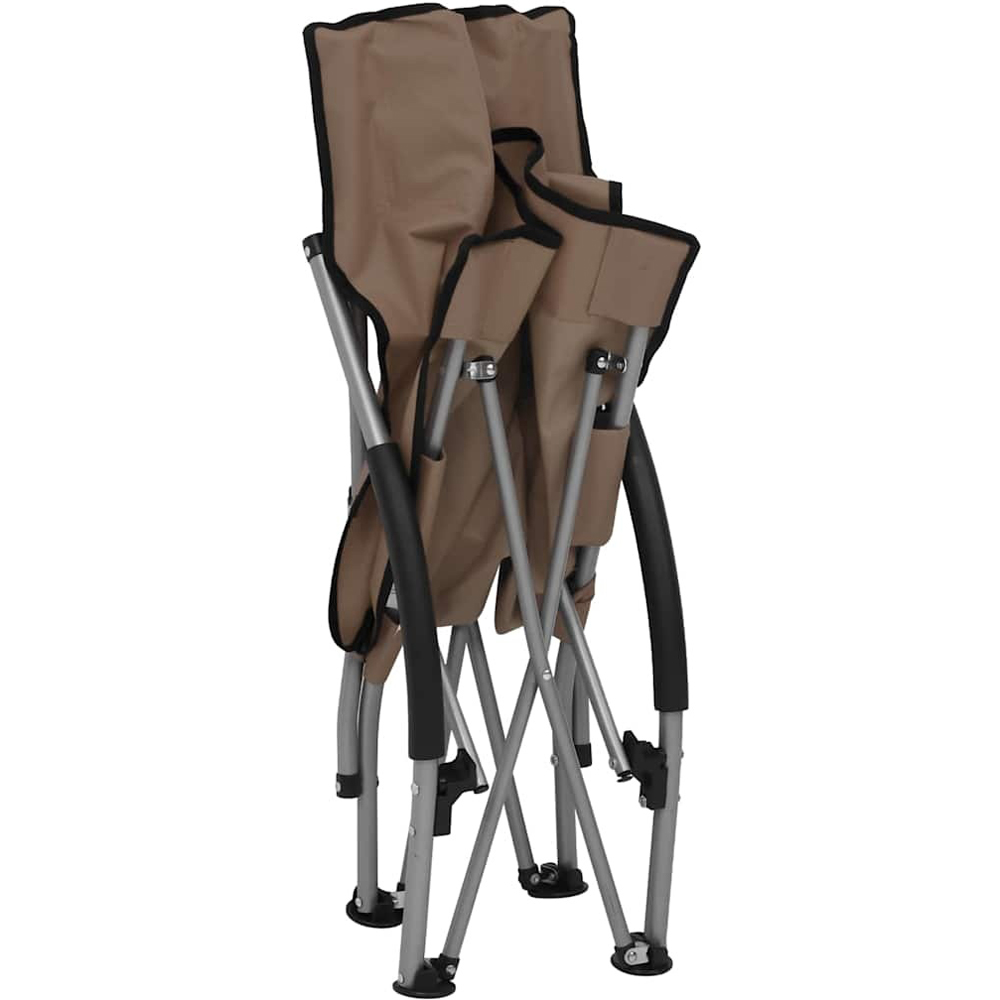 Walplus Set of 2 Taupe Fabric Foldable Chair Image 7