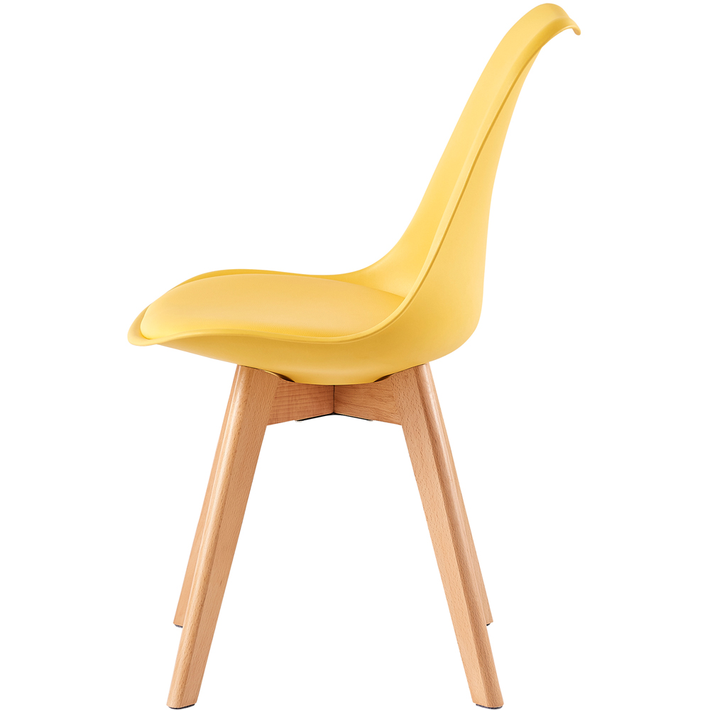 Eva Yellow Padded Single Dining Chair Image 4