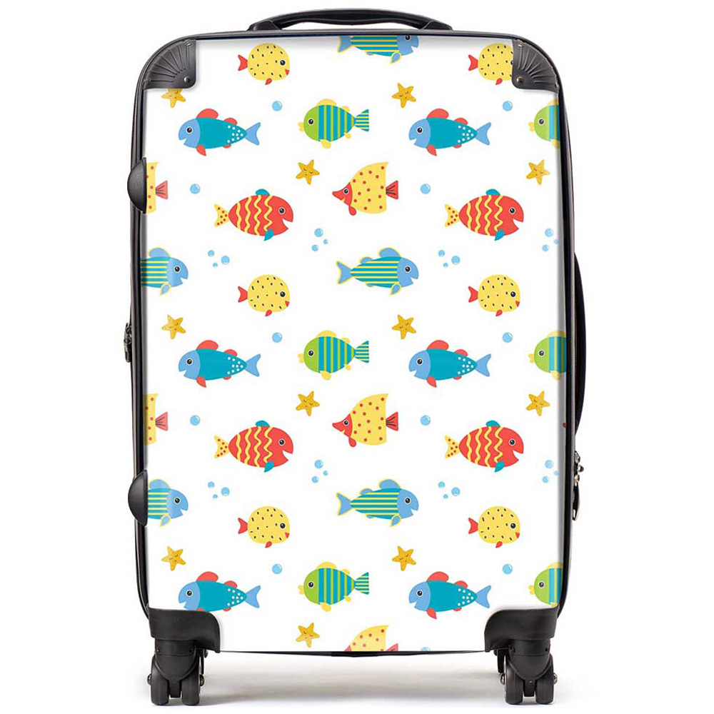 Warren Reed Designer Medium Swimming Fish Suitcase Image 1