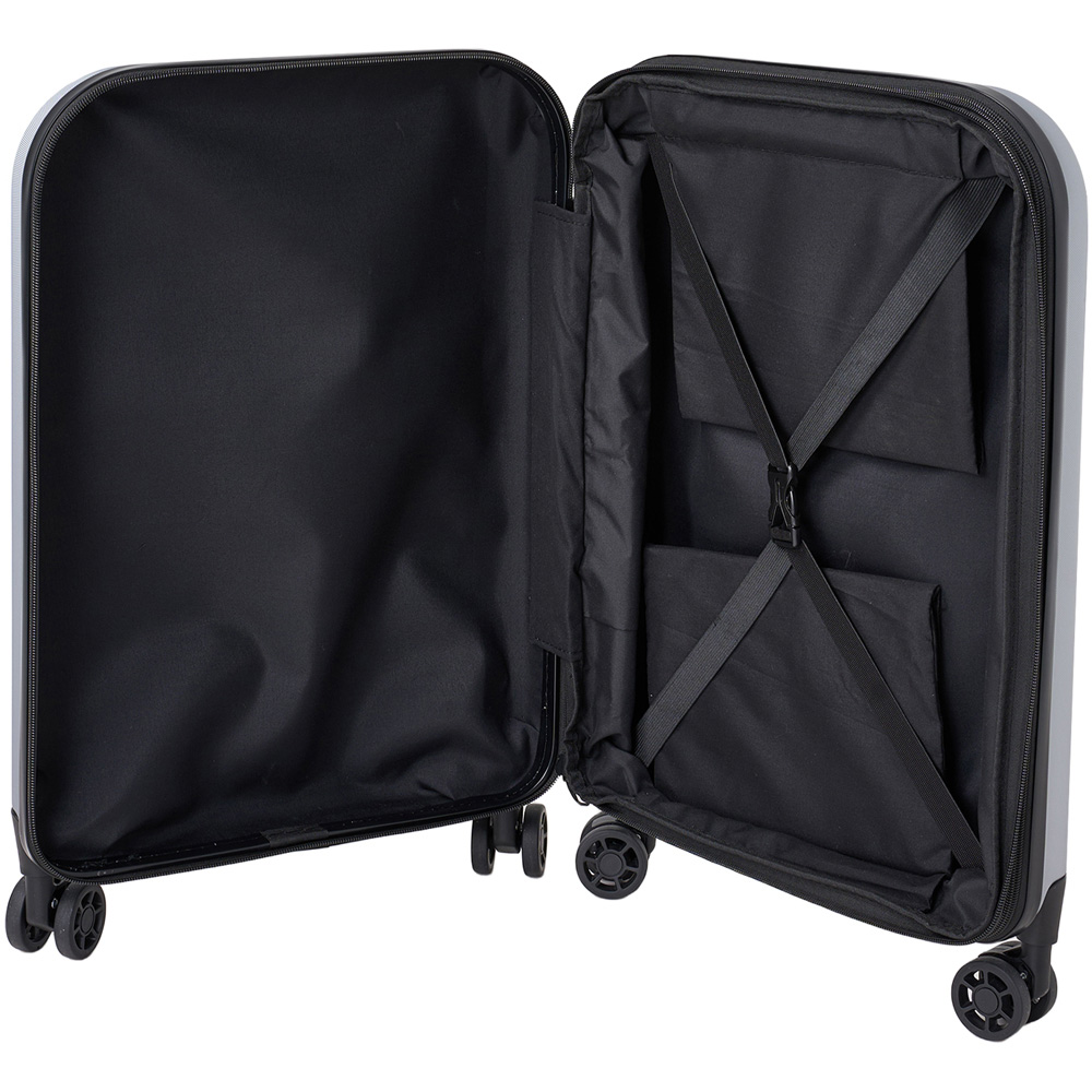 H&O Direct 20 inch Silver Expandable Folding Luggage Suitcase Image 2