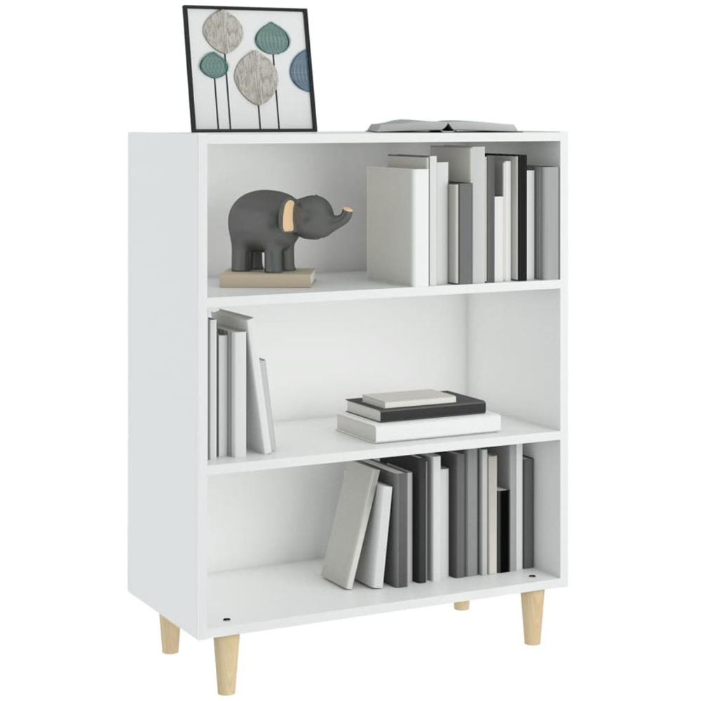 vidaXL 3 Shelf White Sideboard Image 6