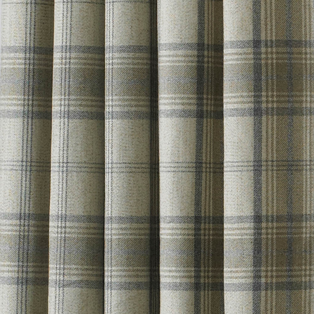 Paoletti Aviemore Natural Tartan Check Eyelet Curtain 137 x 117cm Image 4