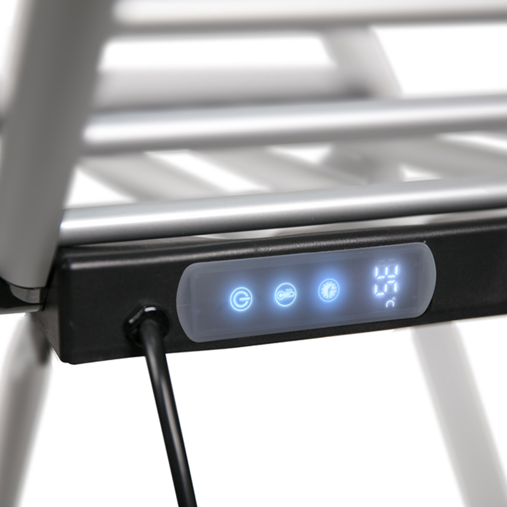 Groundlevel Extra Large 20 Bar Heated Electric Winged Airer with Timer and Cover Image 5