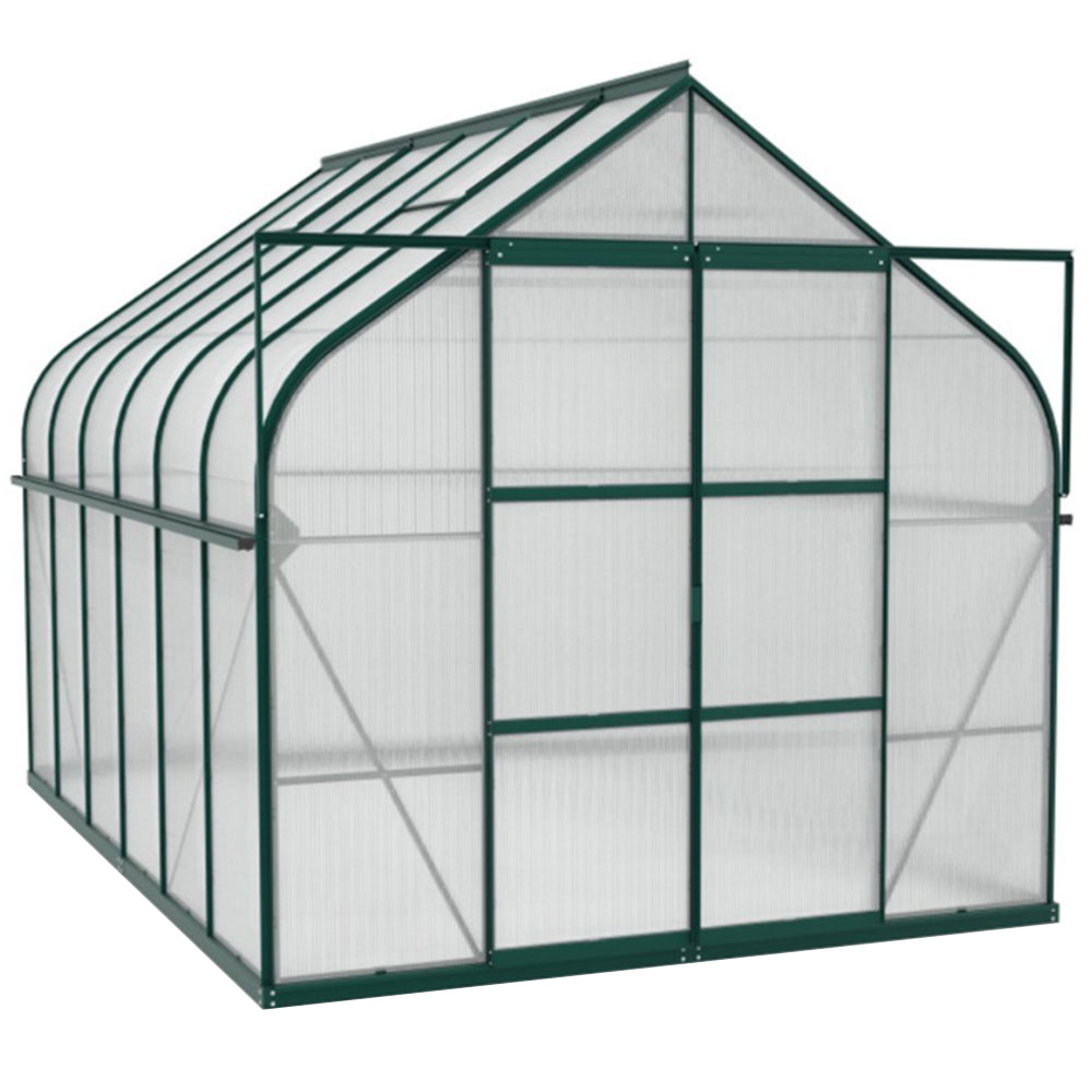 Vitavia Saturn 5000 Green Tough Glass 8 x 6ft Greenhouse Image 1