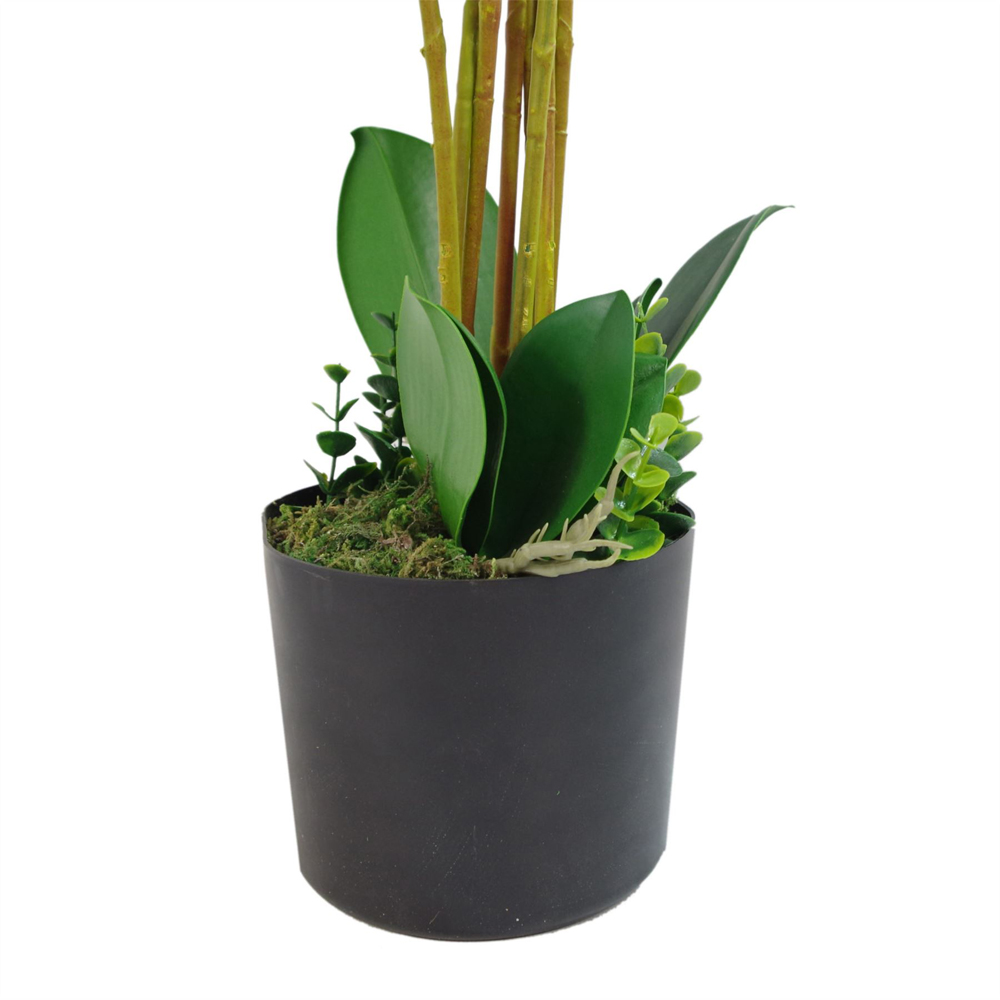 Botanik White Orchid Bush Artificial Plant in Pot 2.8ft Image 3