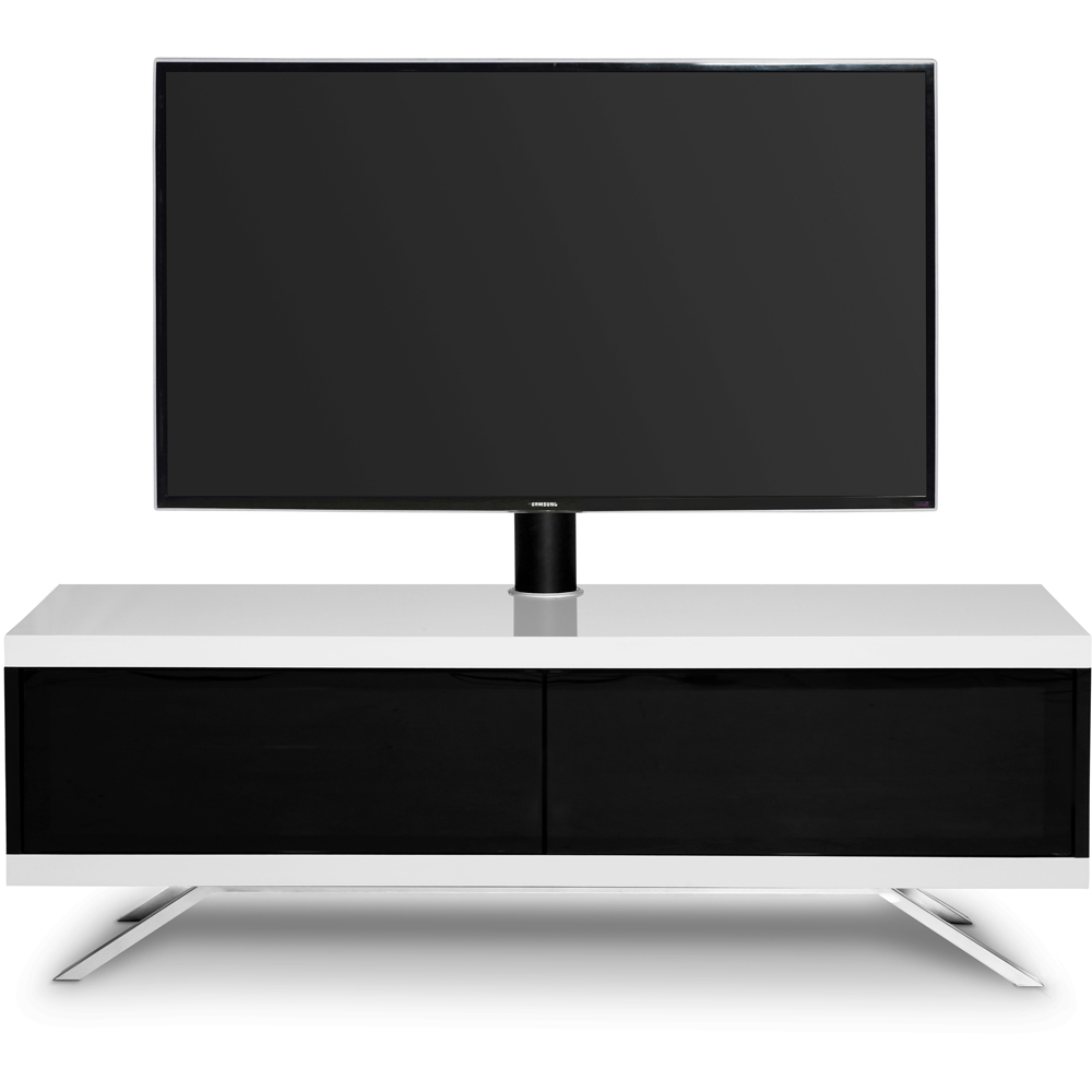 MDA Designs Tucana 1200 Hybrid 2 Drawer White Complete TV Cabinet Image 6