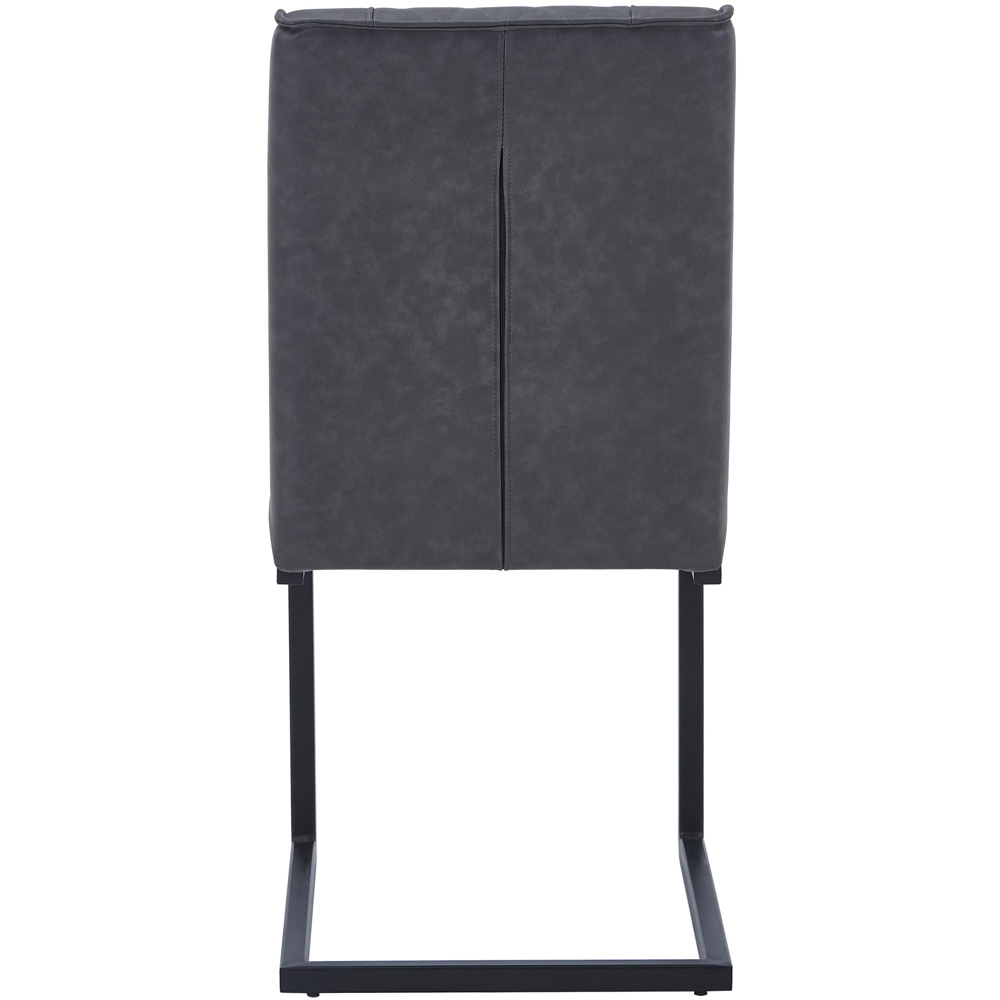Portland Lennox Dark Grey Cantilever Dining Chair Image 5