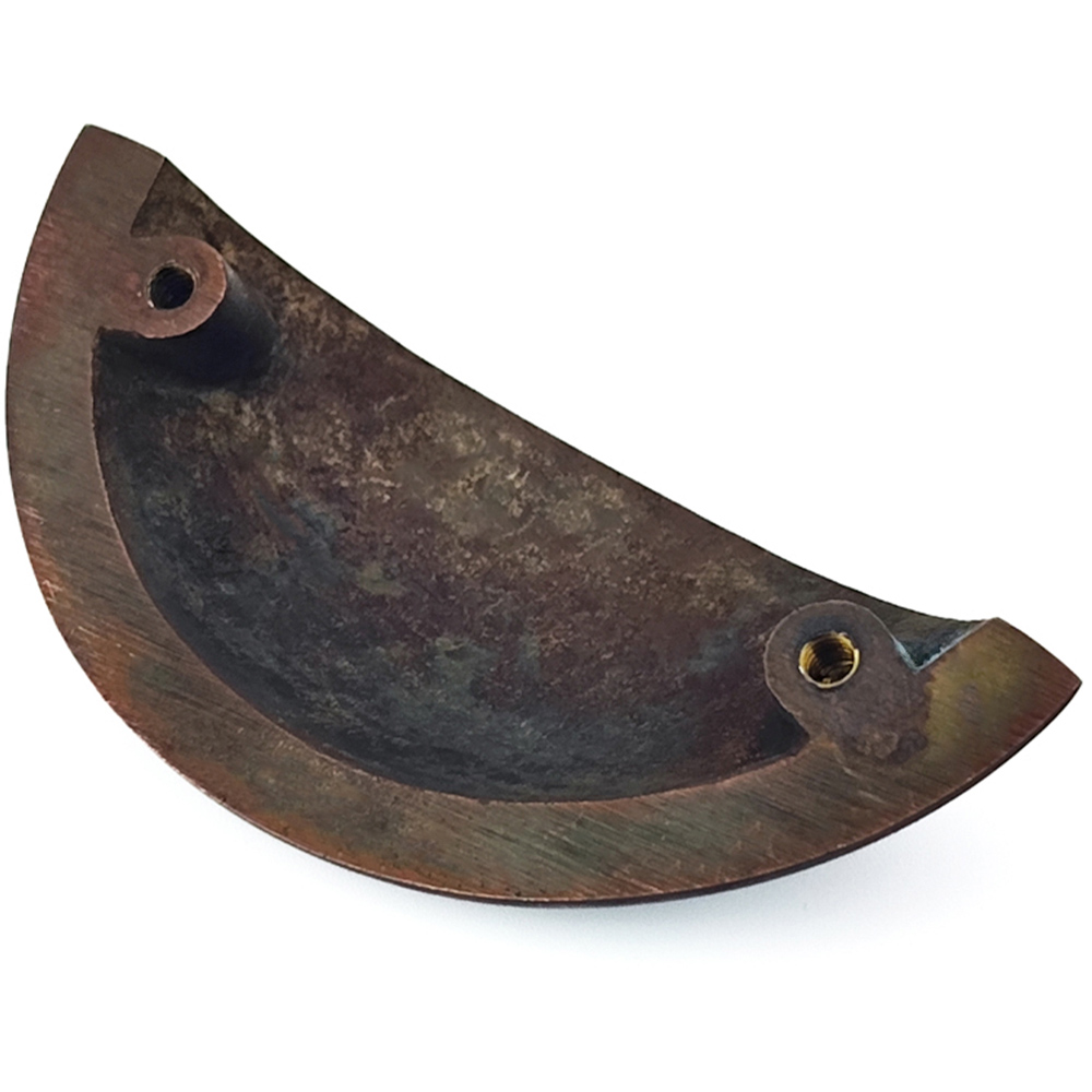 Spira Brass Aged Bronze Small Slim Cup Pull Drawer Handle Image 2