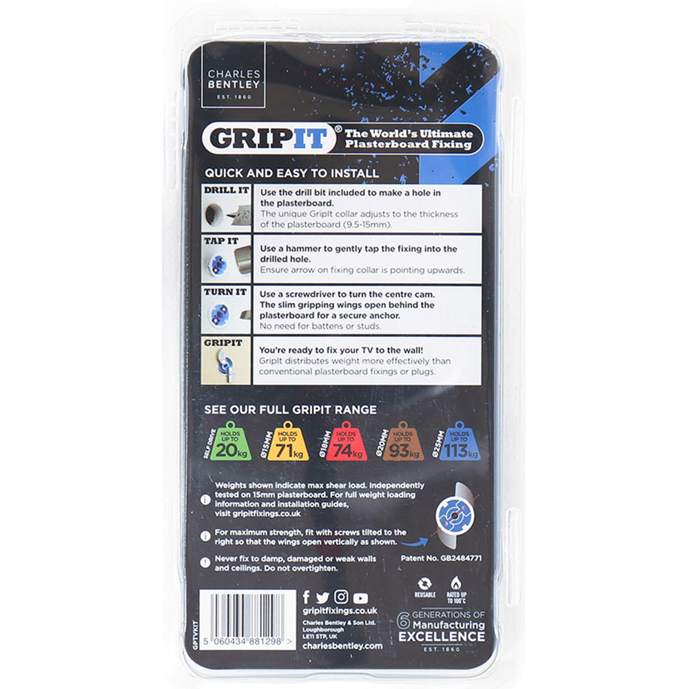 Gripit TV Fixing Kit Image 2