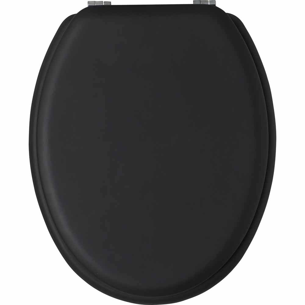Wilko Matte Black Toilet Seat Wilko