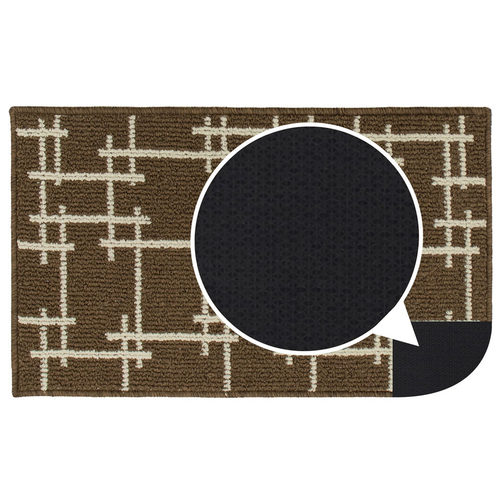 JVL Vector Brown Indoor Machine Washable Doormat 50 x 80cm Image 7