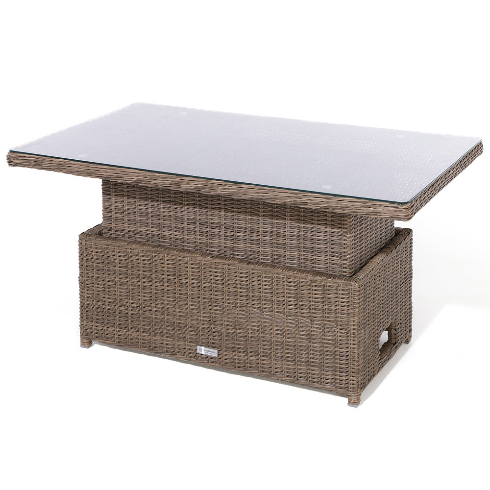 Rowlinson Thornbury 9 Seater Rattan Weave Corner Adjustable Sofa Dining Set Natural Image 5