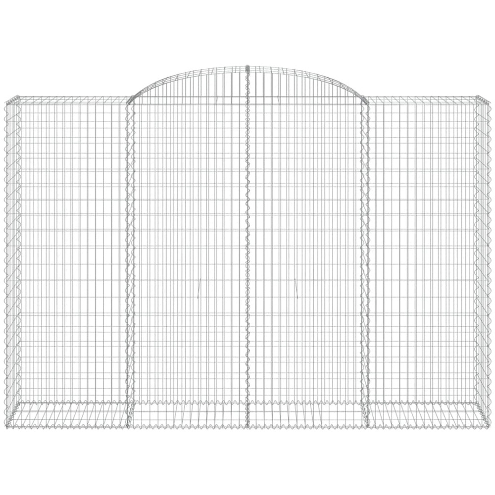 vidaXL Silver Galvanised Iron Arched Gabion Basket 300 x 50 x 200/220cm 2 Pack Image 3