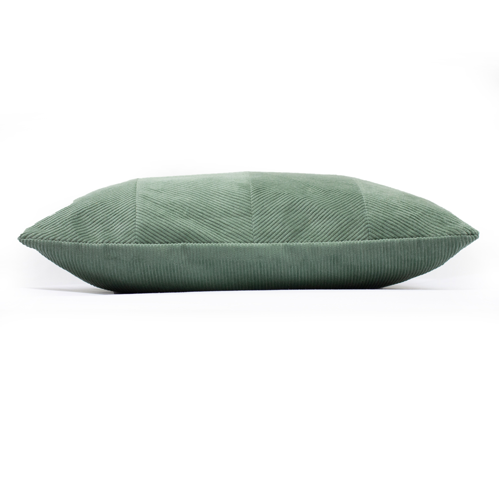 furn. Jagger Sage Green Ribbed Corduroy Cushion Image 5