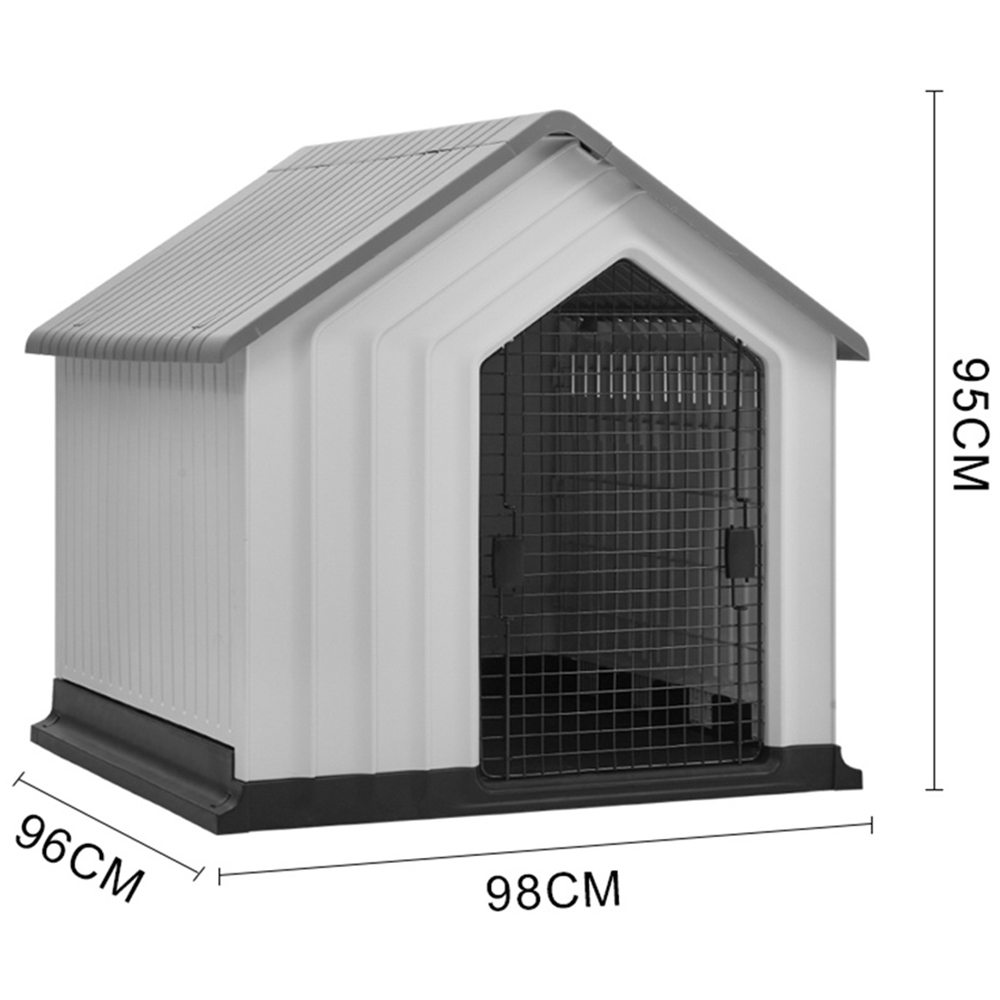 H&O Direct Grey Plastic Kennel 96 x 96cm Image 4