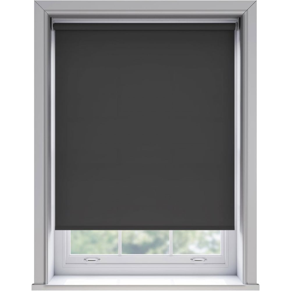 New Edge Blinds Thermal Blackout Roller Blind Black 65cm Image 2