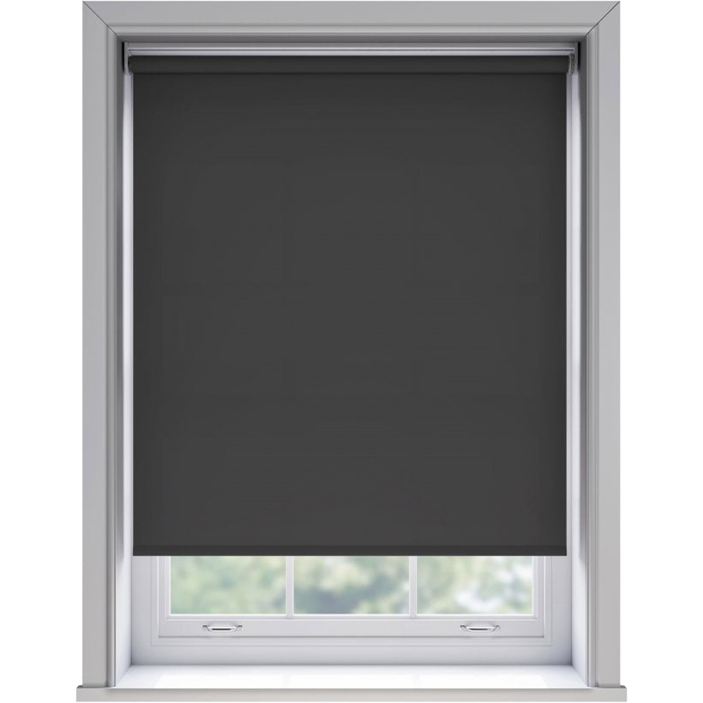 New Edge Blinds Thermal Blackout Roller Blind Black 145cm Image 2