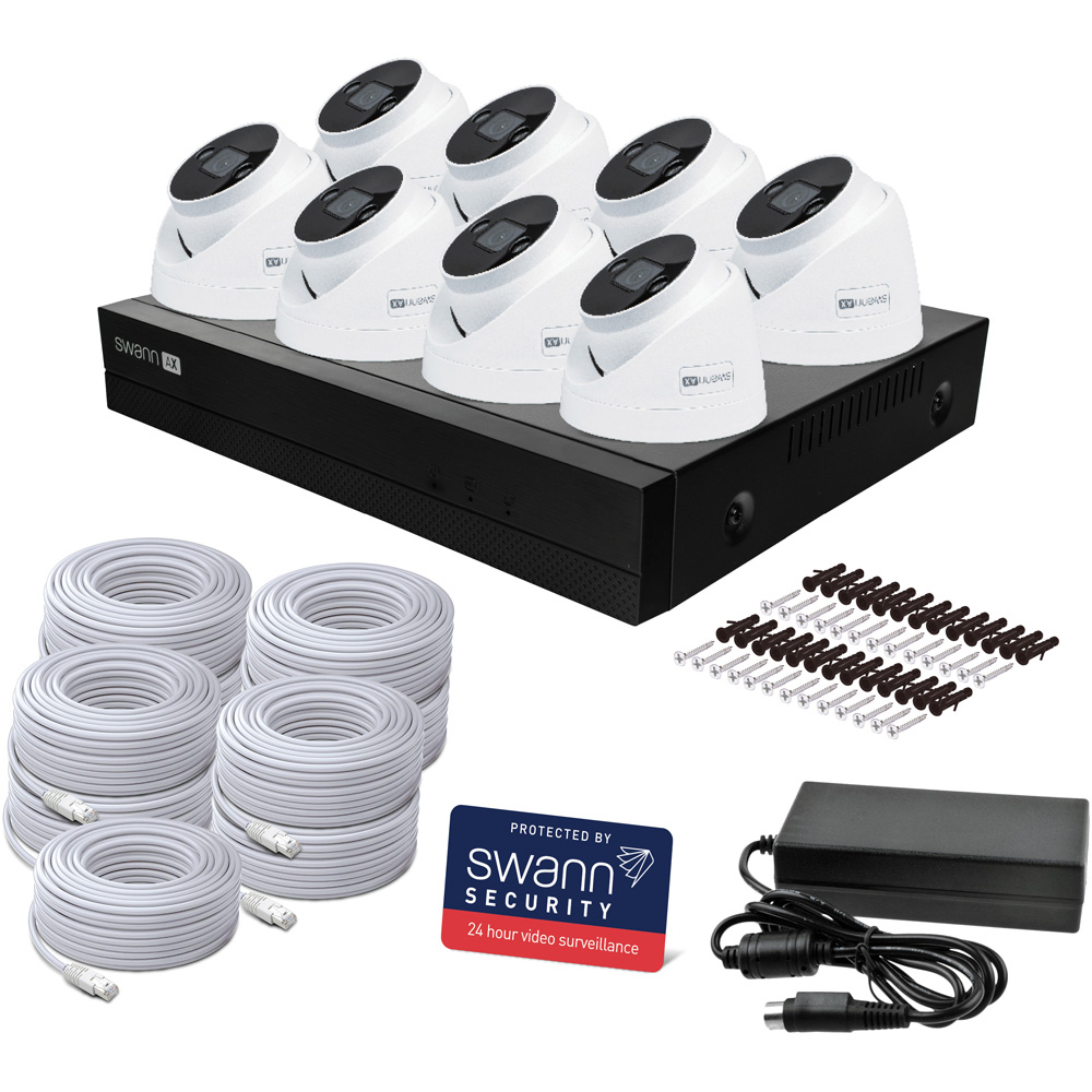 Swann AdvancedX Wired NVR CCTV 4K Dome Camera Kit with 2TB HDD Storage Image 7