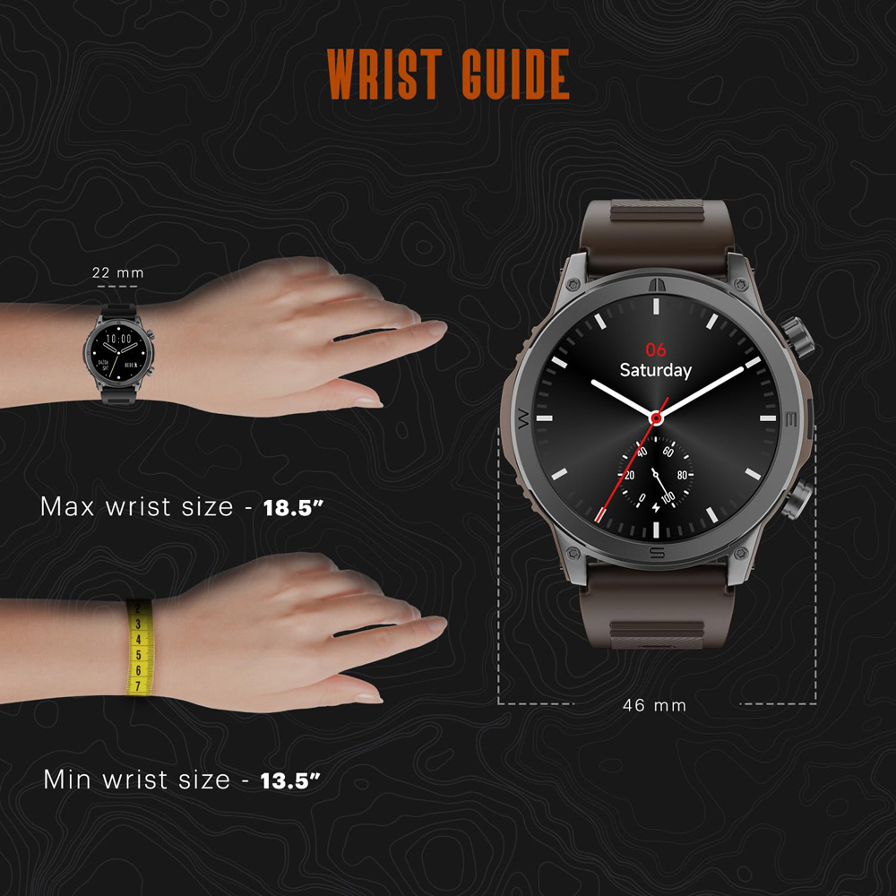 Noise NoiseFit Endeavour Vintage Brown Smartwatch Image 9