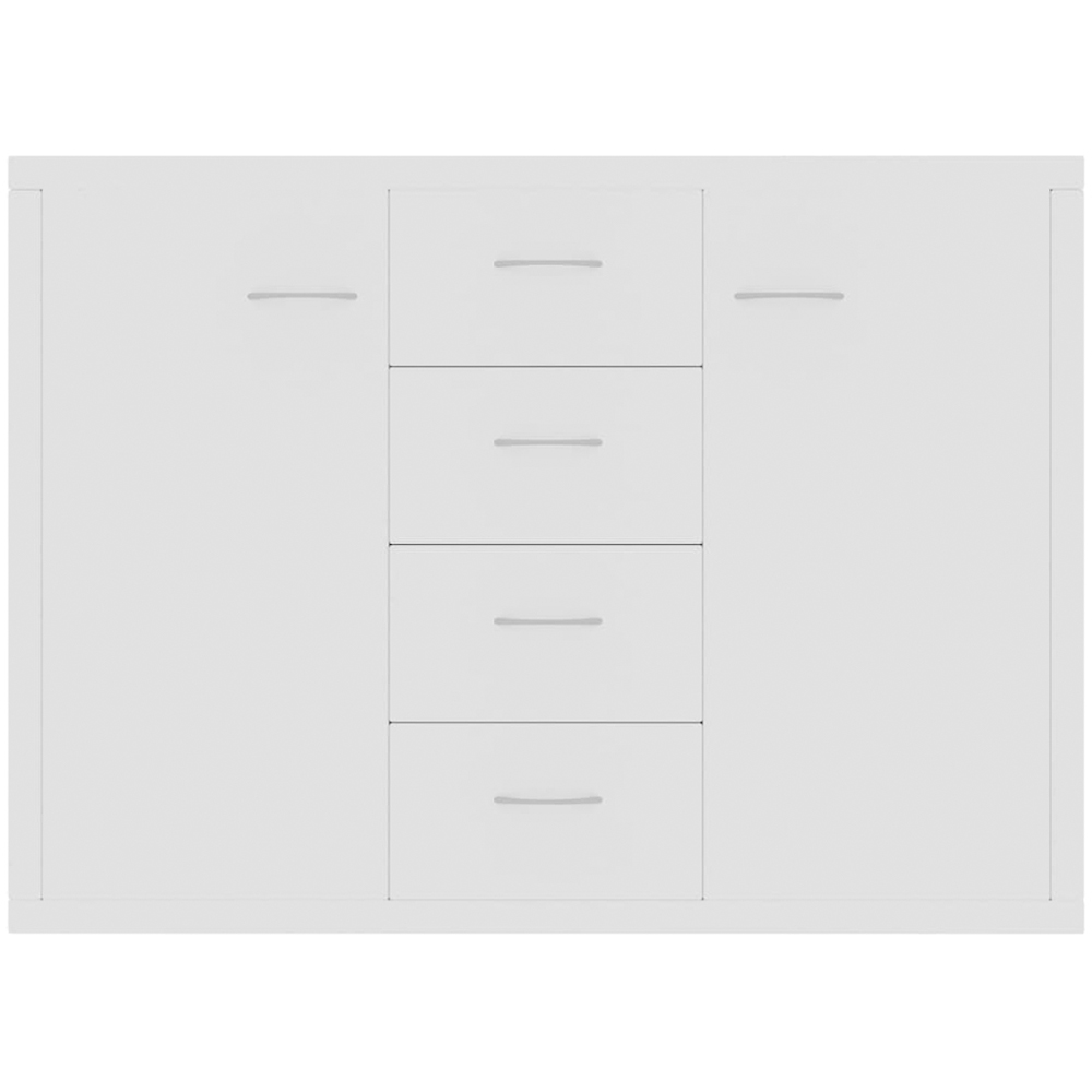 vidaXL 2 Door 4 Drawer White Sideboard Image 5