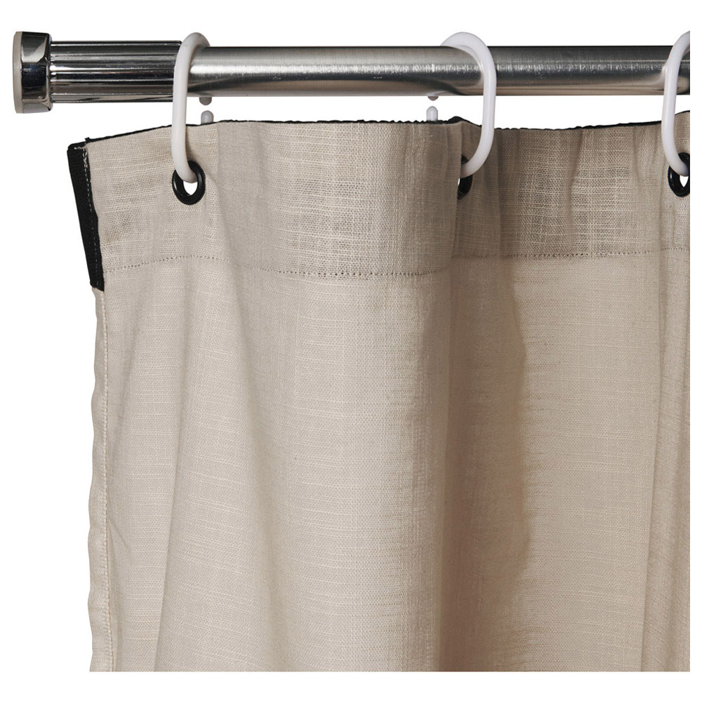 Wilko Cotton Shower Curtain Oatmeal 180 x 180cm Image 2