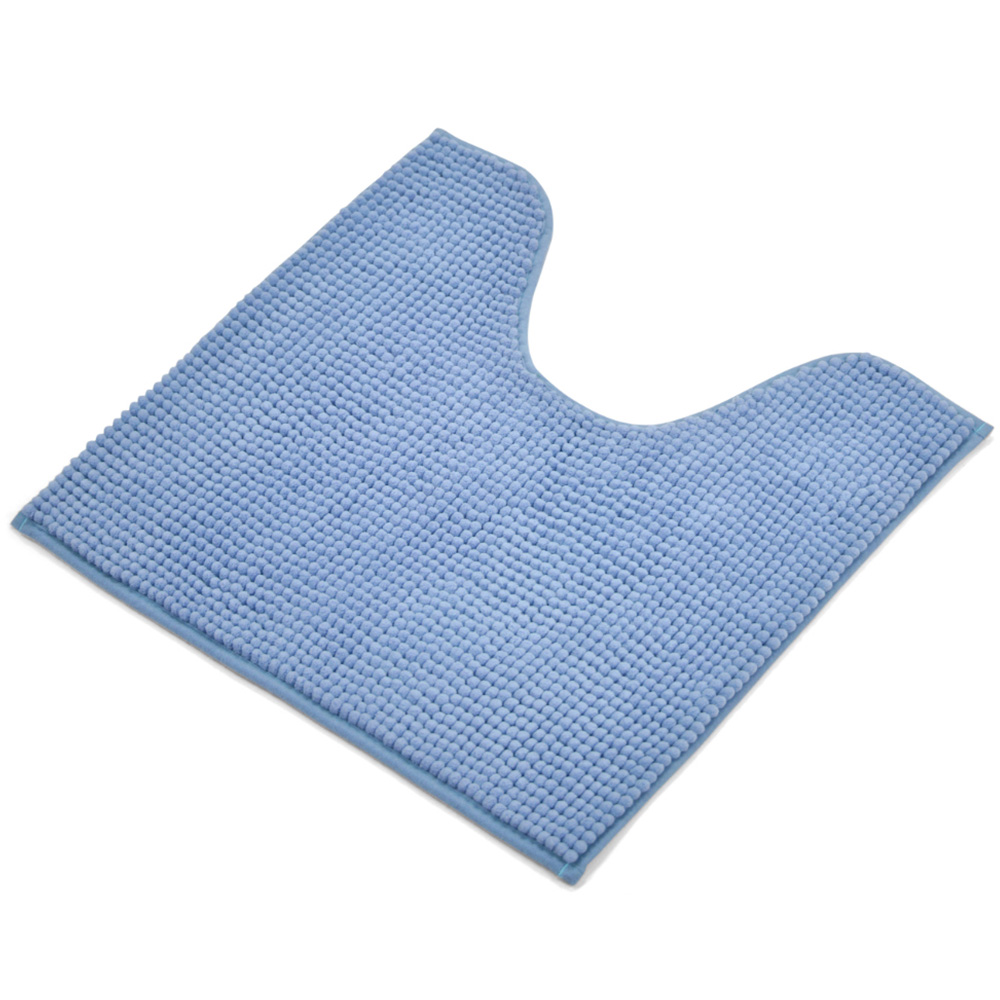 Mayfair Blue Shaggy Noodle Bath Mat 50 x 80cm Image 3