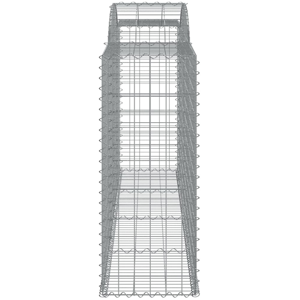 vidaXL Silver Galvanised Iron Arched Gabion Basket 300 x 50 x 120/140cm 3 Pack Image 3