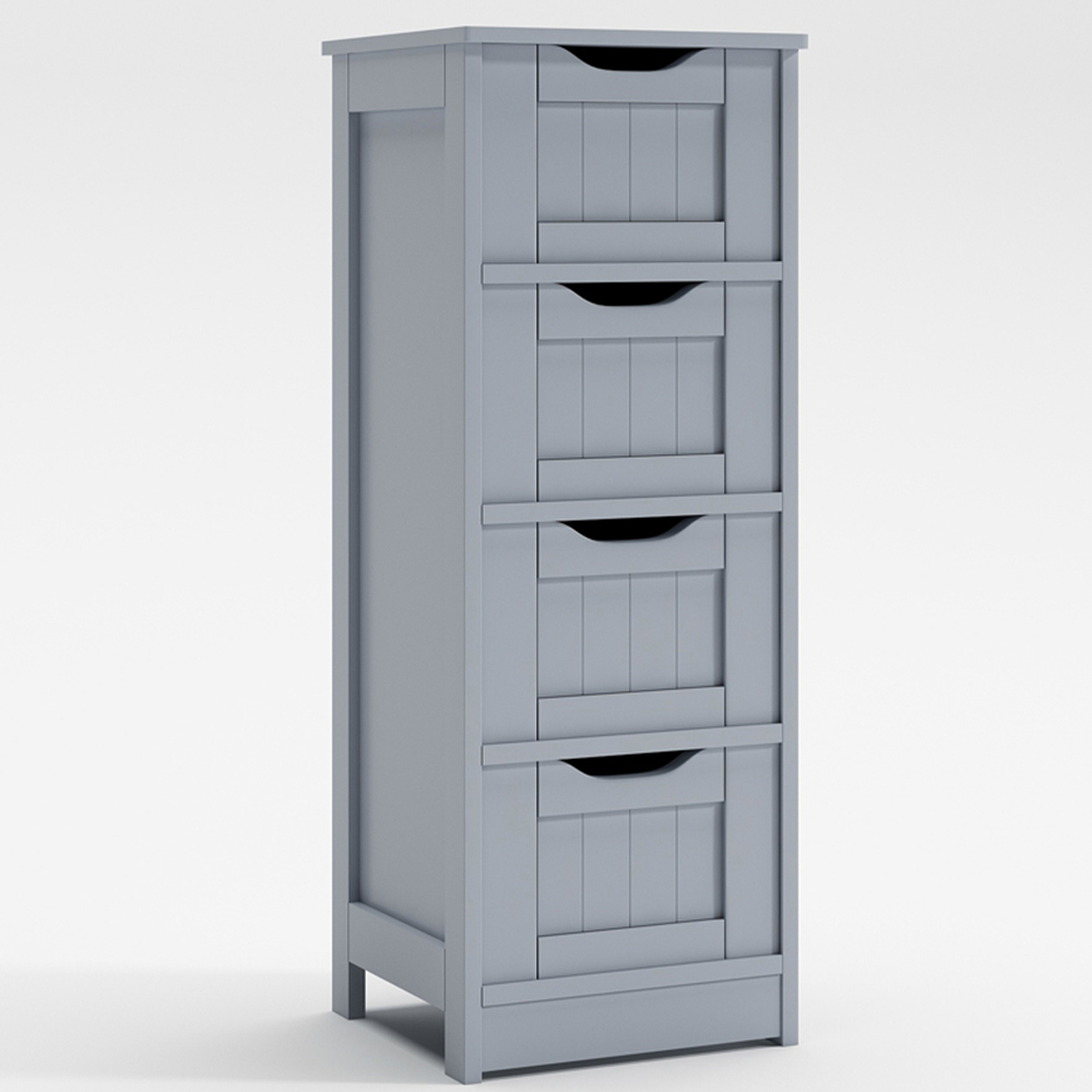 Toby Grey 4 Drawer Bathroom Storage Unit Image 2