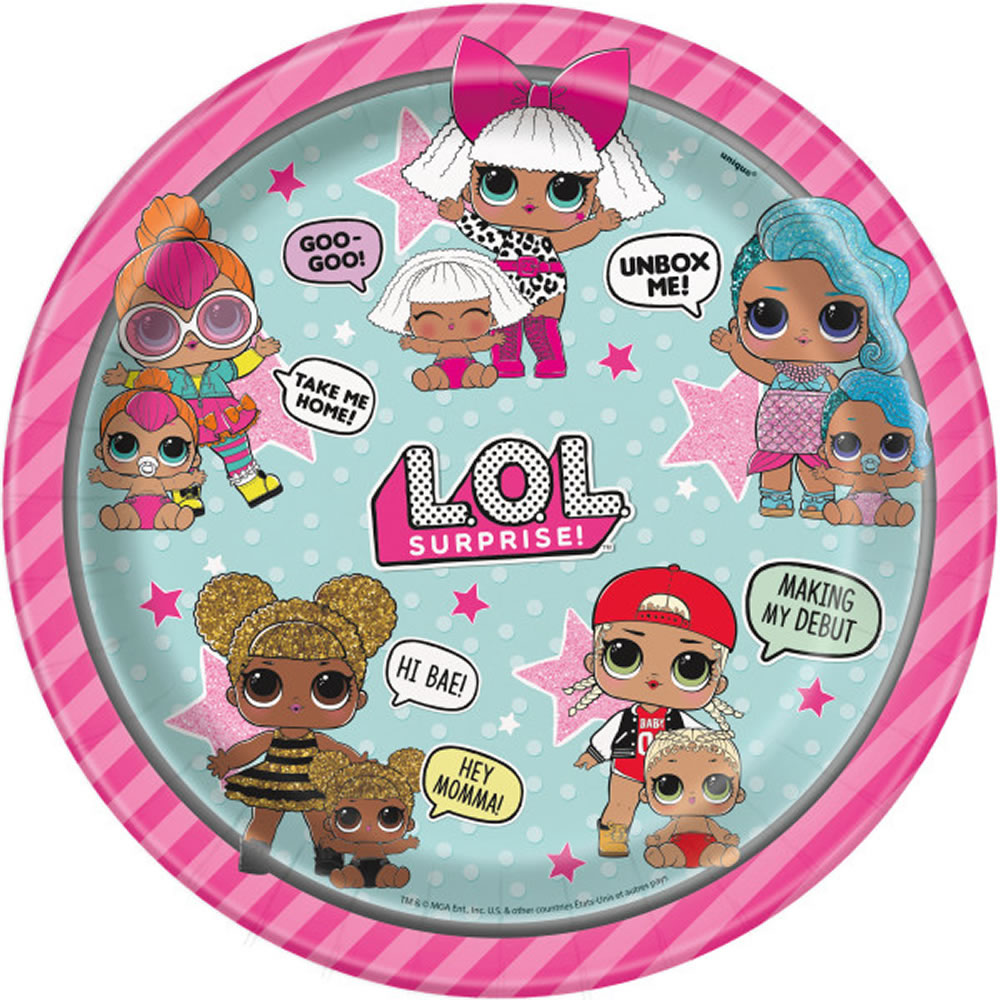 LOL Surprise 22cm Party Paper Plates 8 pack Image 1