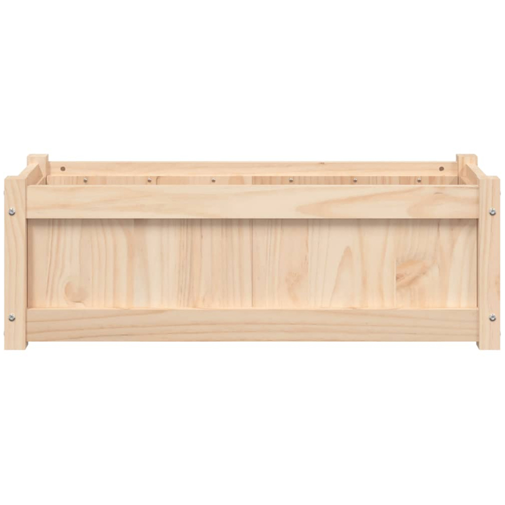 vidaXL Brown Pine Wood Garden Planter 31 x 90 x 31cm 2 Pack Image 5
