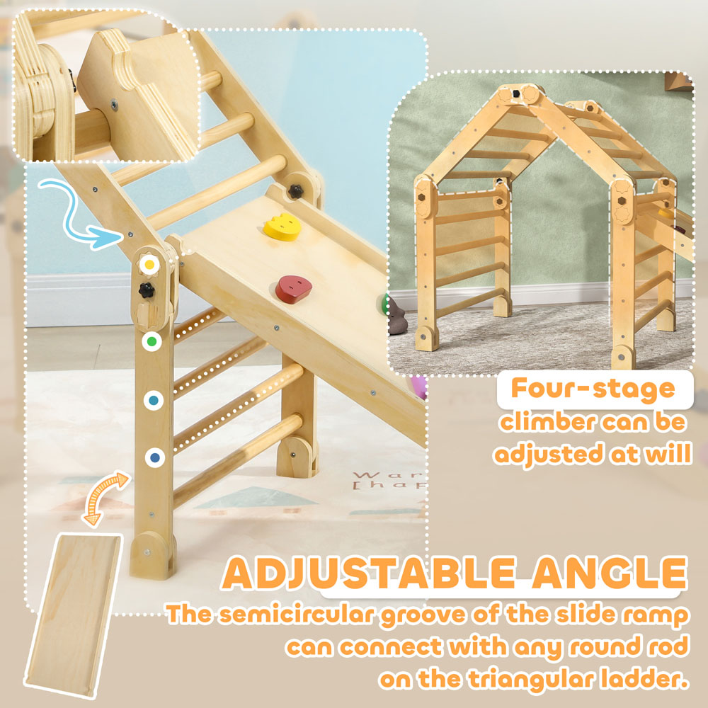 AIYAPLAY 3 in 1 Kids Foldable Toddler Climbing Set with Ramp Image 6