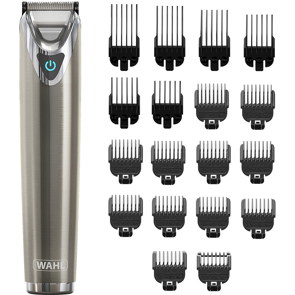 Wahl Stainless Steel Rechargeable Cordless Beard Trimmer Kit Image 6