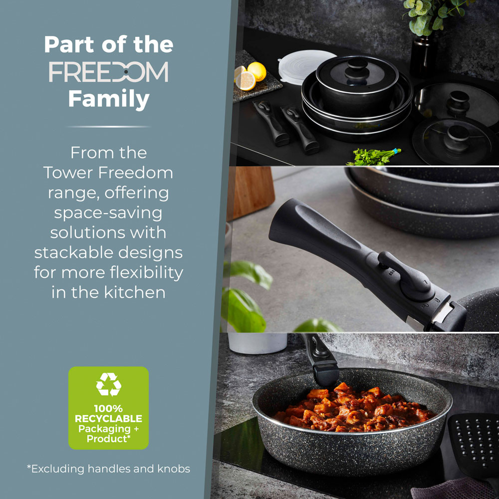Tower Cerastone 13 Piece Grey Cookware Set Image 8