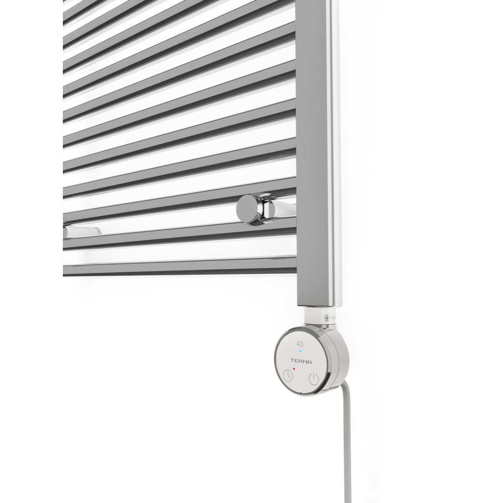 Terma Leo Chrome Electric Towel Rail with 43D Element Upgrade 1800 x 600mm Image 4