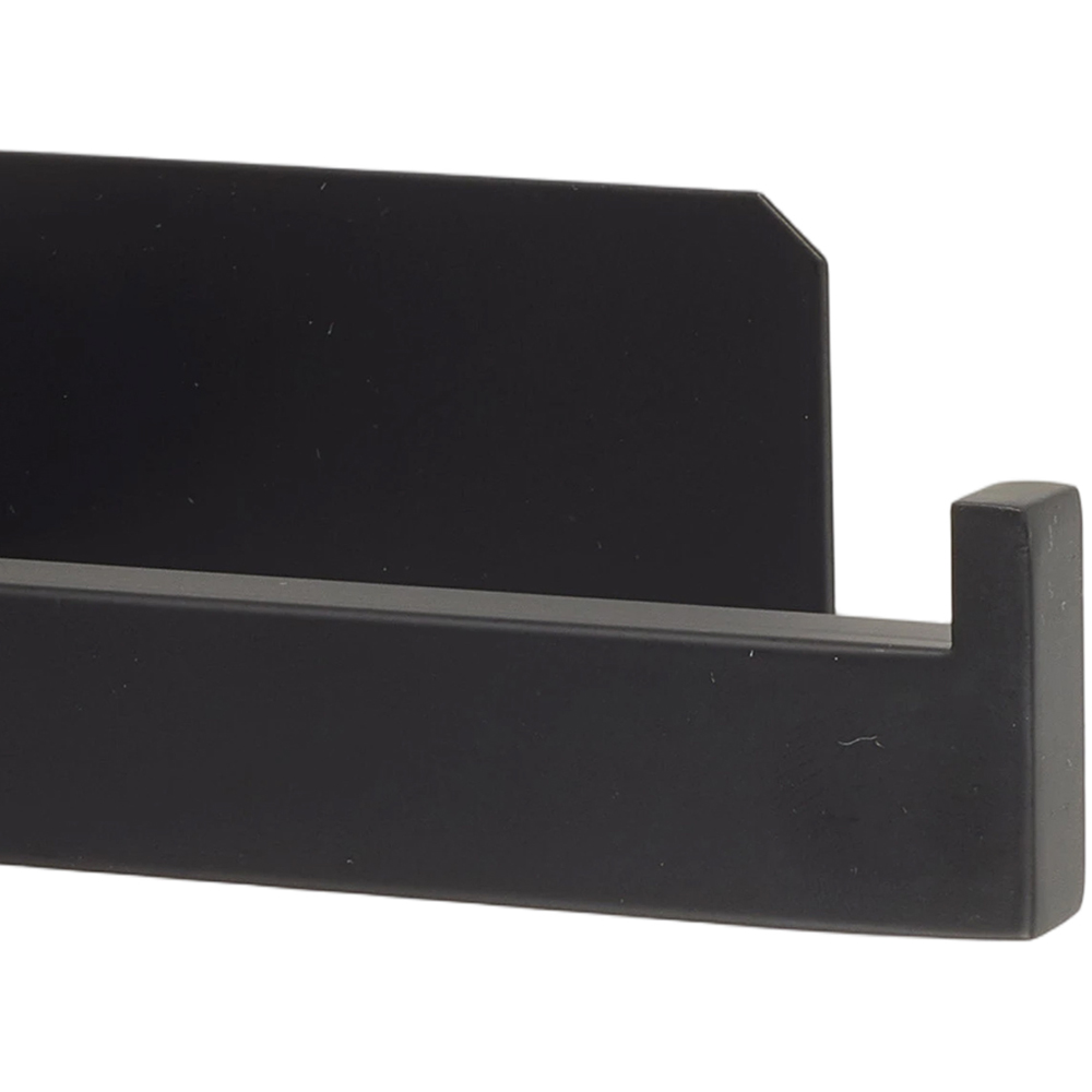 Living and Home 4-Piece Black Self-Adhesive Stainless Steel Bathroom Hardware Set Image 5
