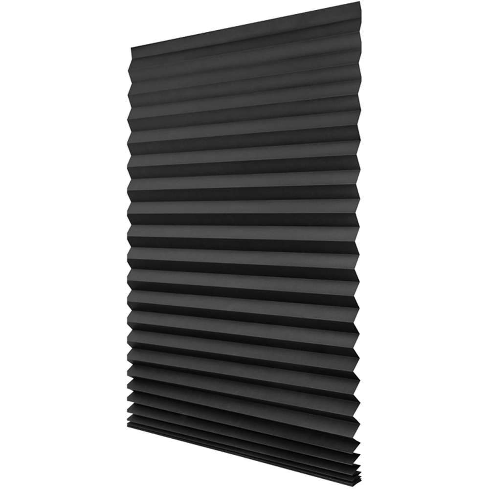 Caecus Self Adhesive Pleated Blind Black 90 x 150cm 6 Pack Image 2