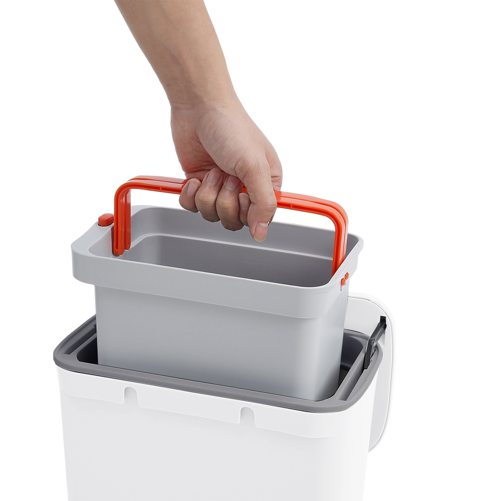 Living and Home White Wall Mounted Kitchen Trash Bin 9L Image 6