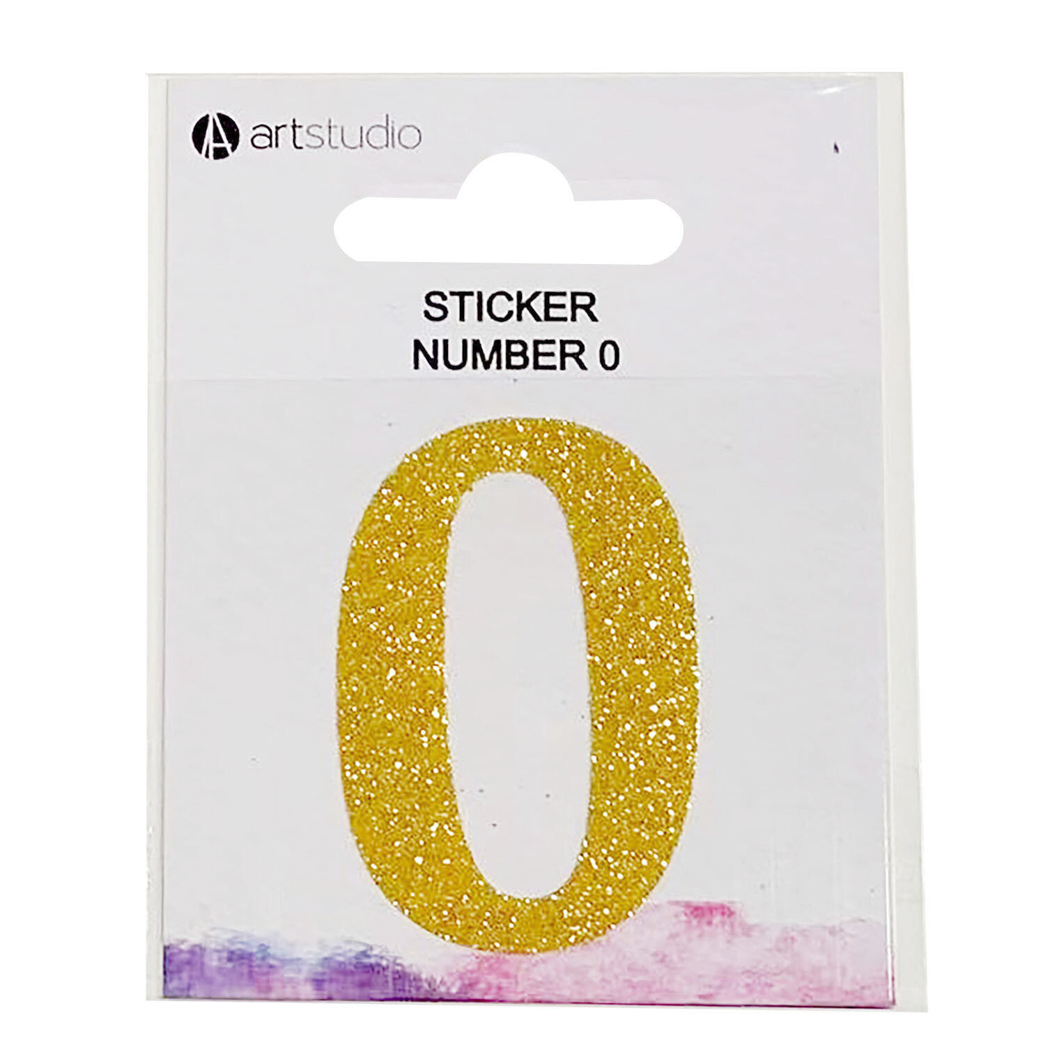 Art Studio Sticker Number Gold 0 Image 1