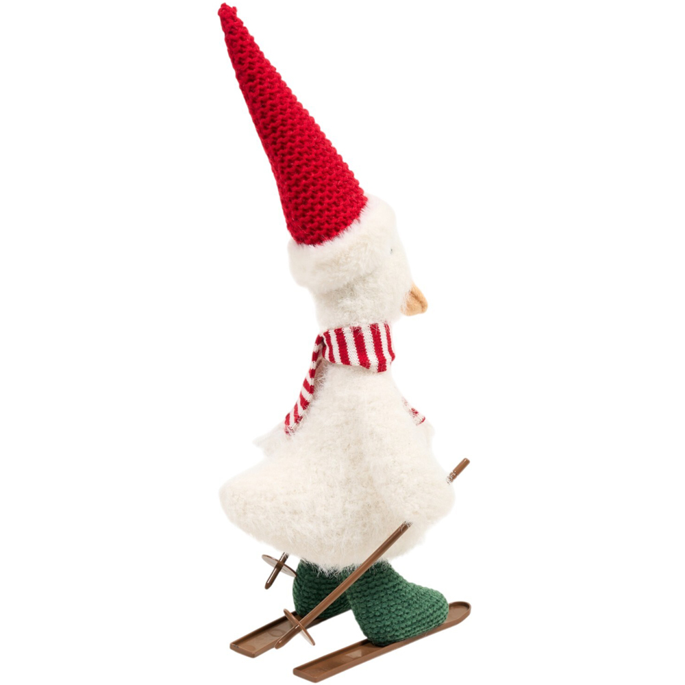 Christmas Skiing Goose Figurine Image 3