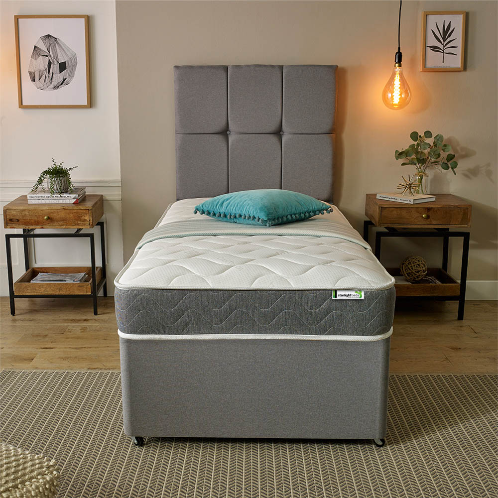 Starlight Beds European Double Grey Hybrid Deep Memory Foam with Spring Mattress Image 4