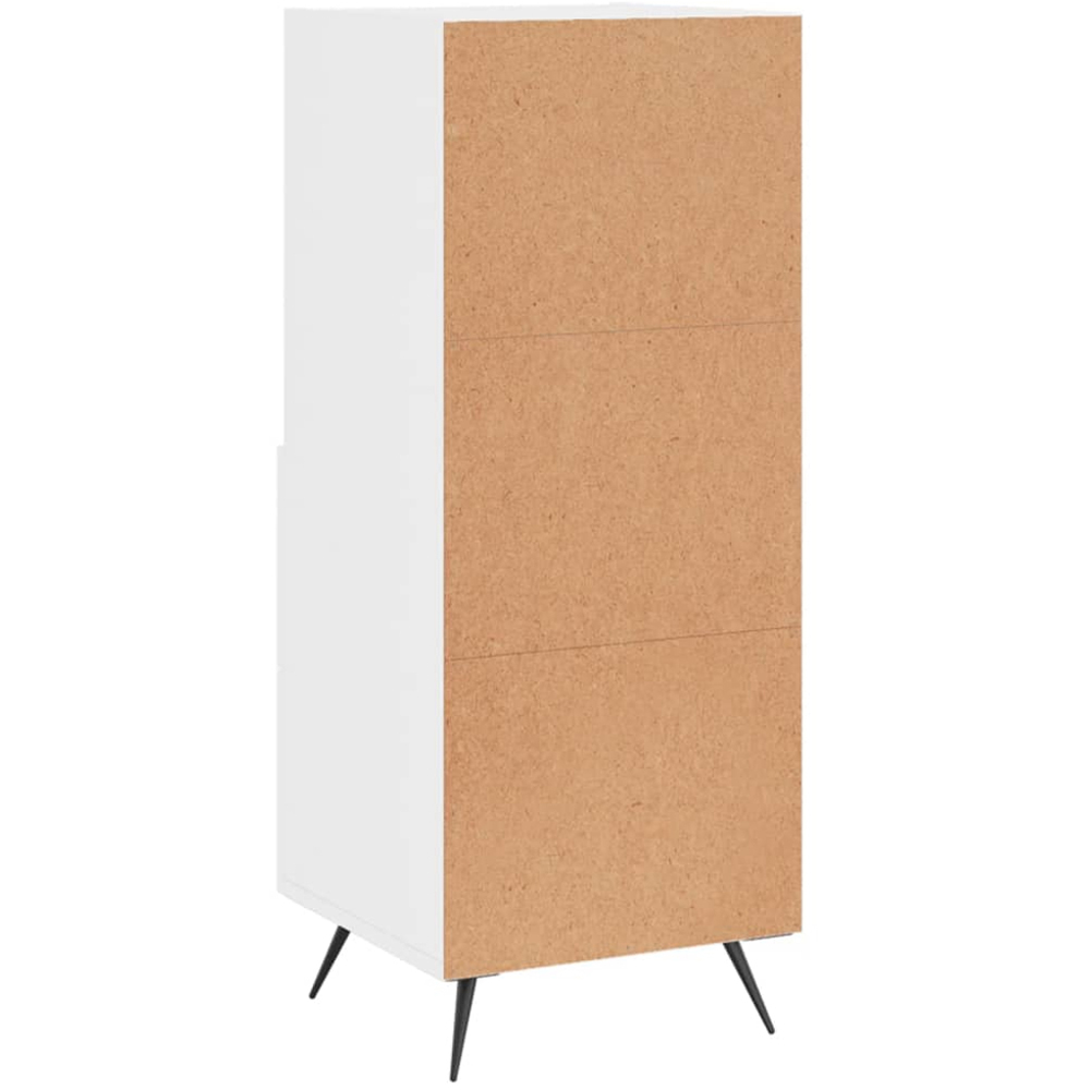vidaXL 2 Drawer 2 Shelf High Gloss White Sideboard Image 8