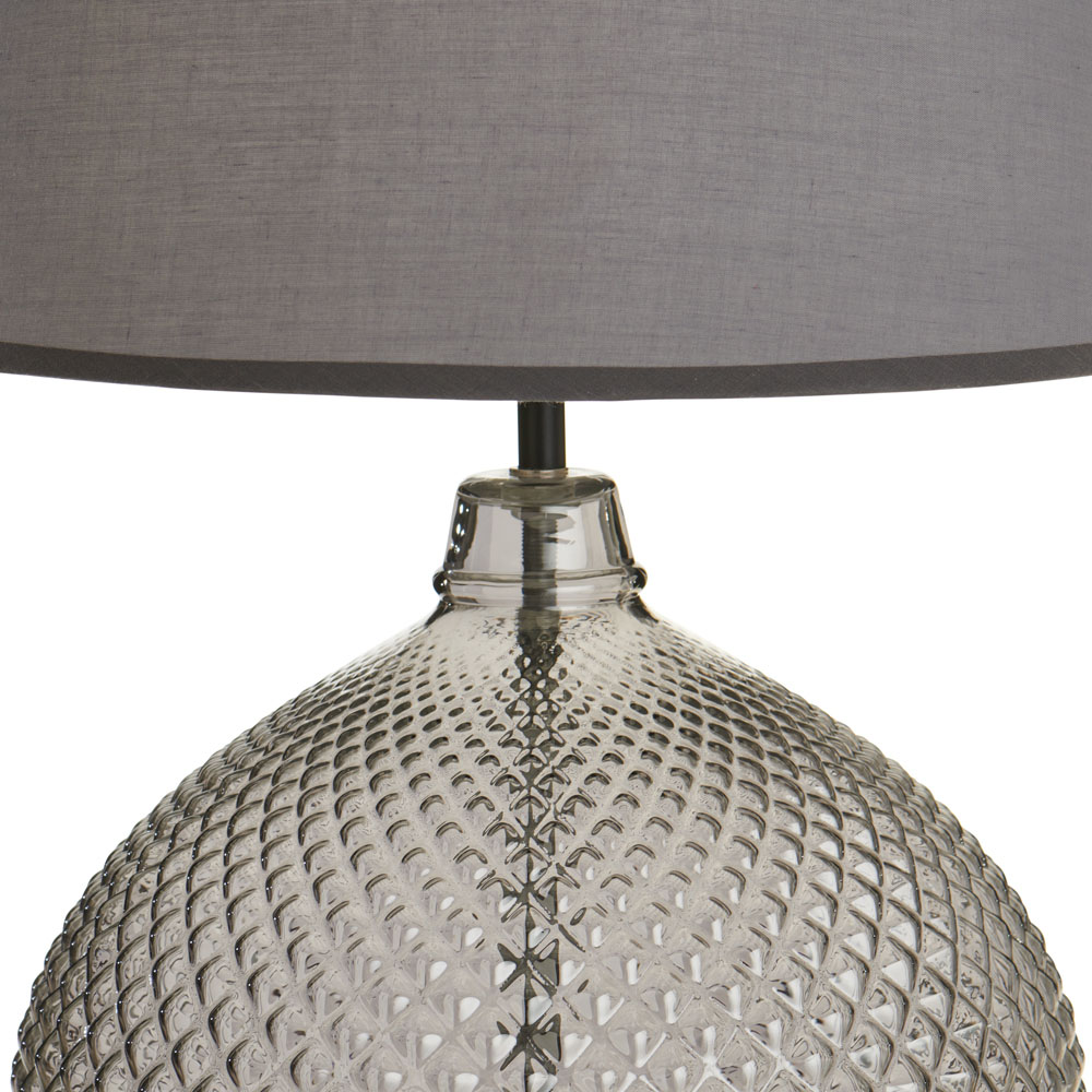 Wilko Large Smoked Acorn Lamp Image 4