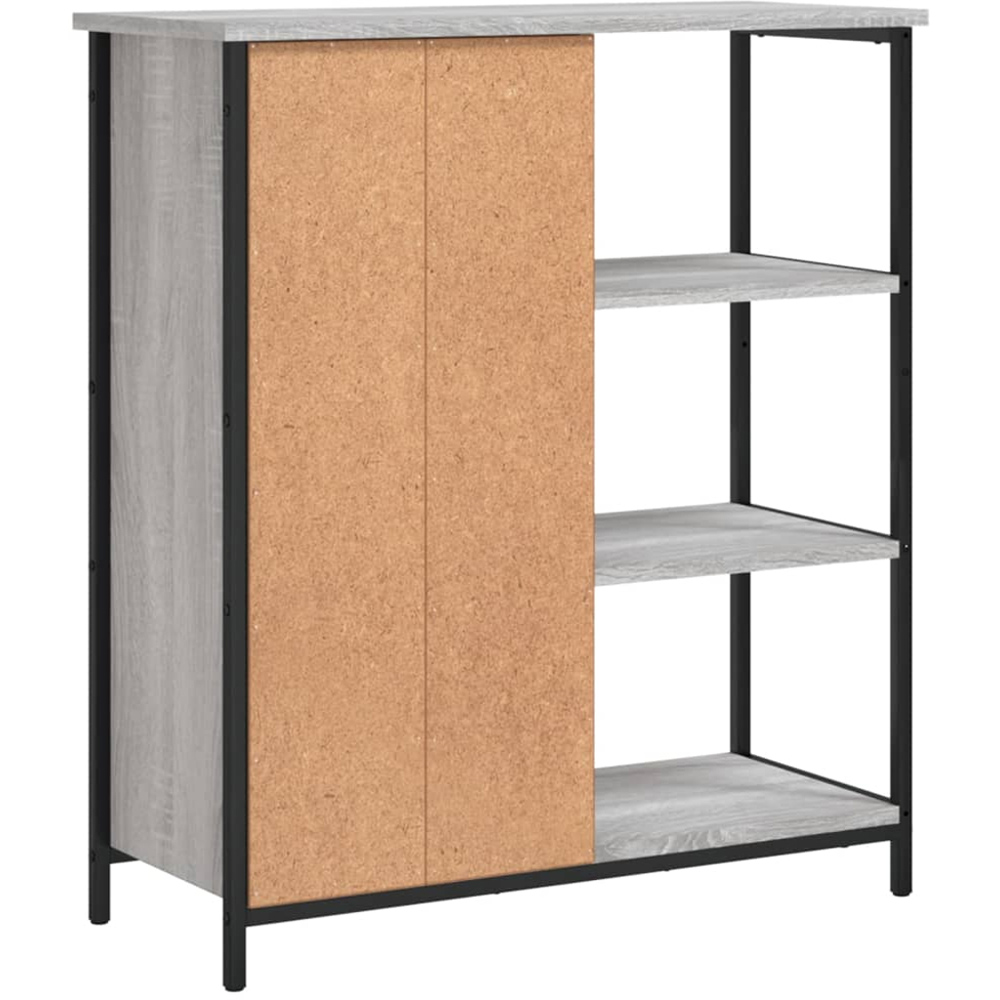 vidaXL Single Door 3 Shelf Grey Sonoma Sideboard Image 8