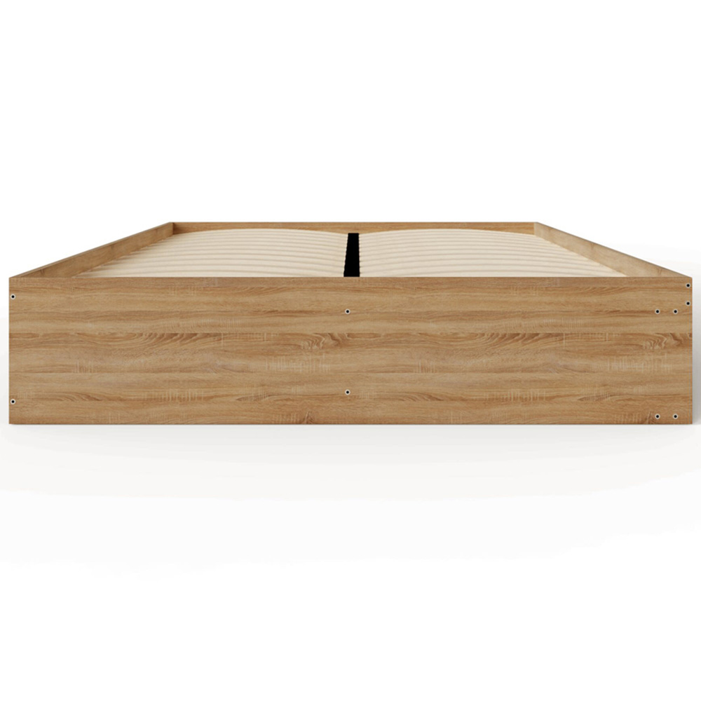 GFW Kai Double Oak and White 2 Drawer Platform Storage Bed Image 6