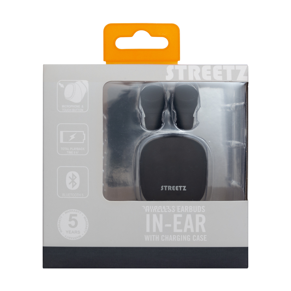 Streetz Black True Wireless In-Ear Dual Ear Buds Image 4