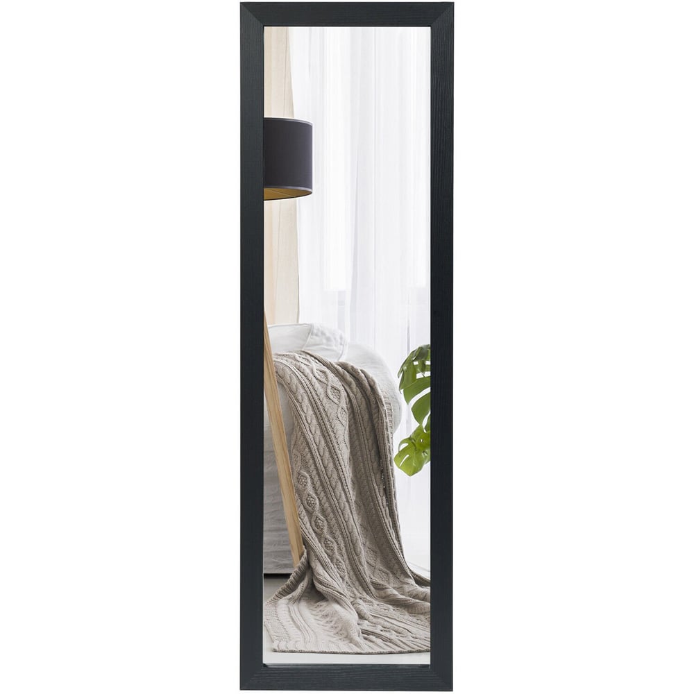 Costway Black Full Body Wall Mounted Dressing Mirror Image 1