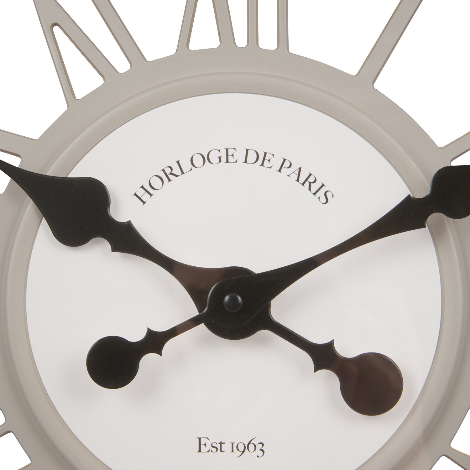 White 3D Round Wall Clock 45cm Image 3