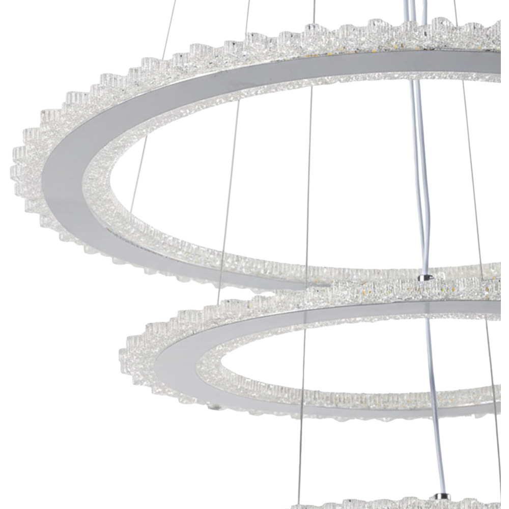 Living and Home Multi-Layer Ring LED Pendant Light 60W Image 5
