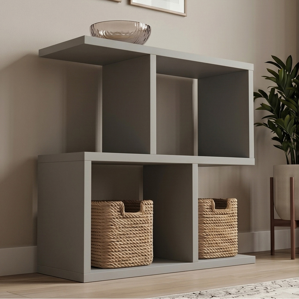 Shefa Line Eden 4 Shelf Grey Side Table Image 7